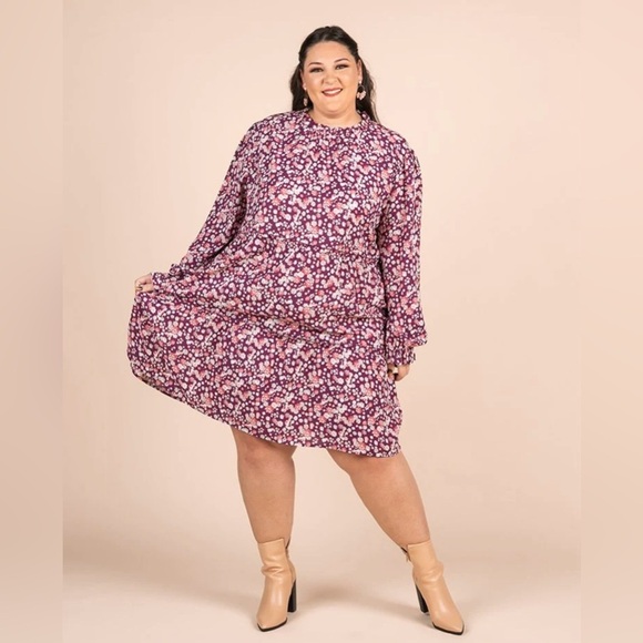 NWT LulaRoe Annabelle Floral Ruffle Tiered Dress in Size 3XL - Picture 1 of 4